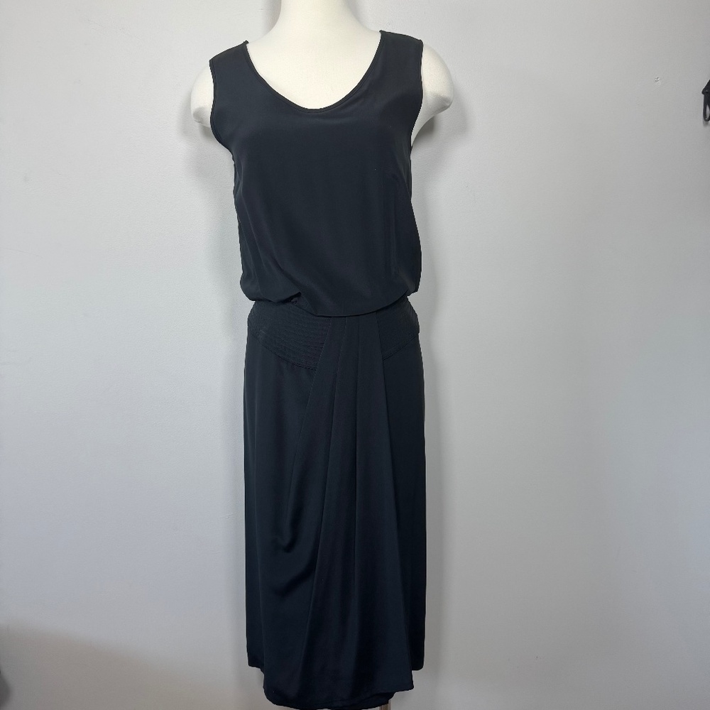 Vintage Wayne Clark Black Sleeveless Midi Dress size 4-6